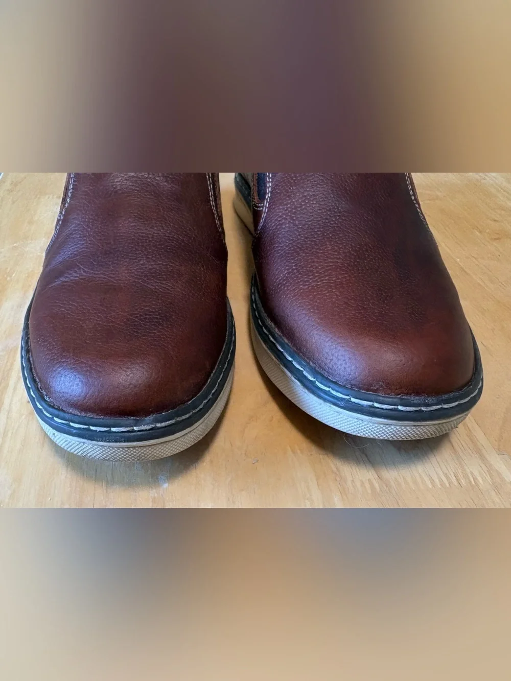Johnston & Murphy Boy’s Brown Slip-On Leather Loafers
